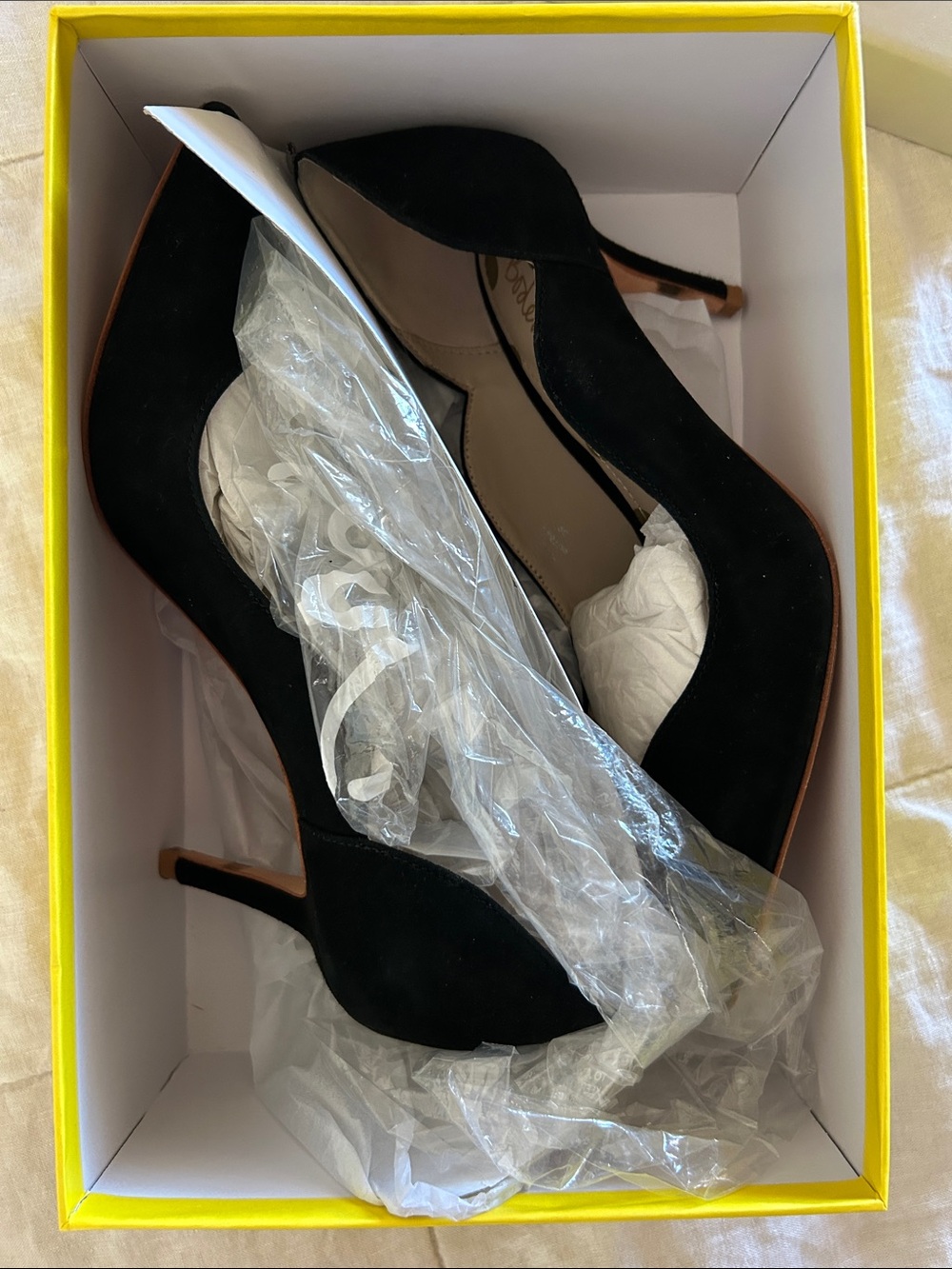 Boden Black Pointed Toe Flat with Gold-Accented Insole - Picture 4 of 4